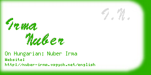 irma nuber business card